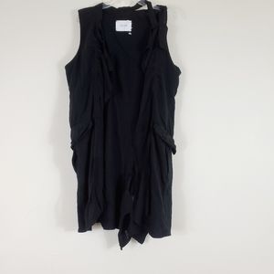 Dear Deconstructed Open Front Vest Jacket